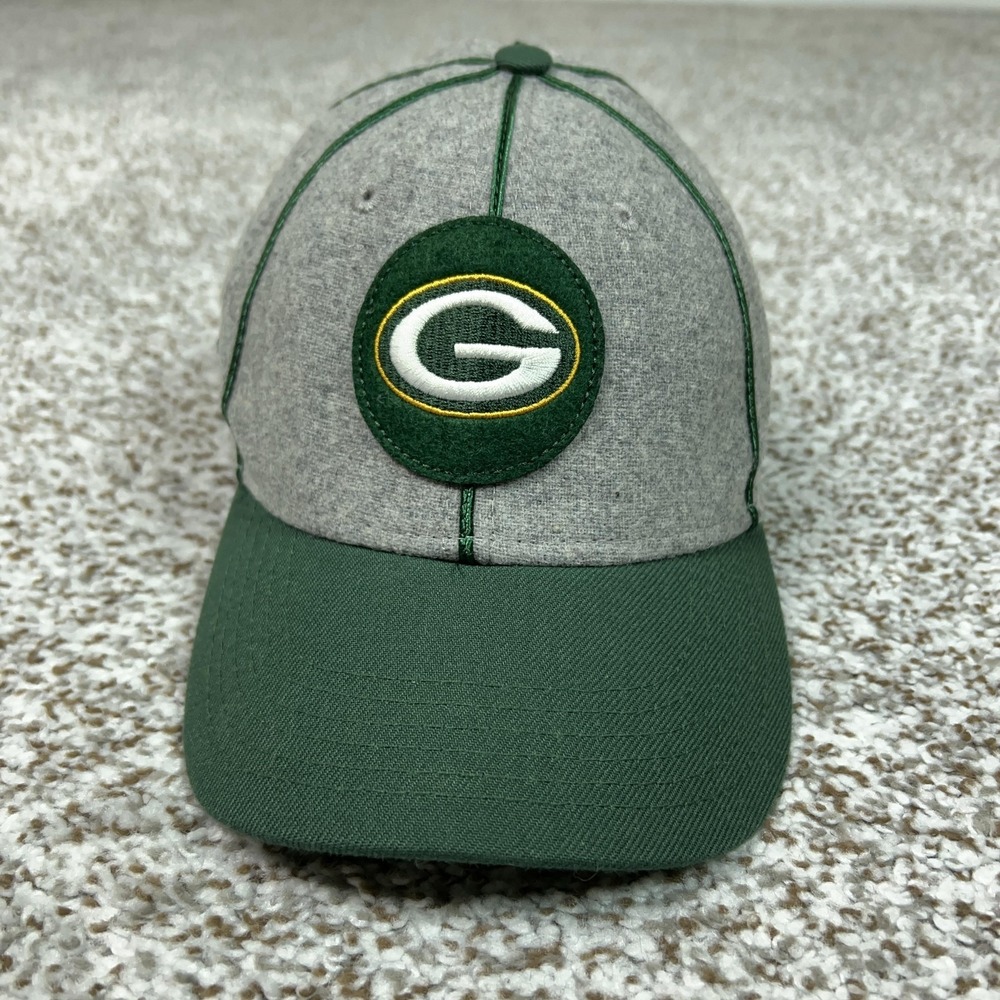 Green Bay Packers Hat Cap Flex Youth One Size Gray Green NFL Football New Era